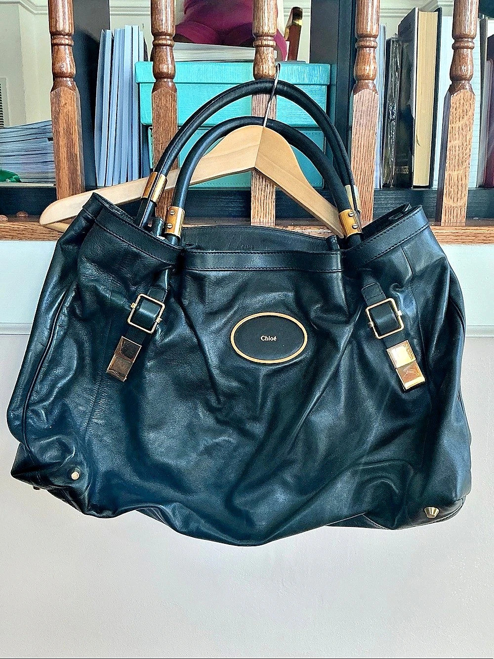 Chloé Leather Tote in Black